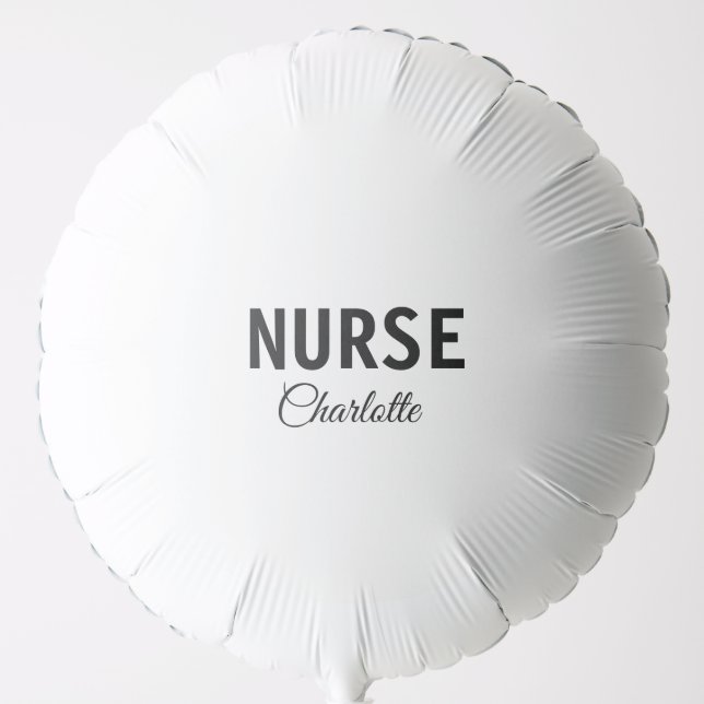 I am nurse medical expert add your name text simpl balloon (Front)