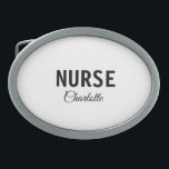I am nurse medical expert add your name text simpl belt buckle<br><div class="desc">Profession simple templates for your profession</div>
