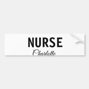 I am nurse medical expert add your name text simpl bumper sticker