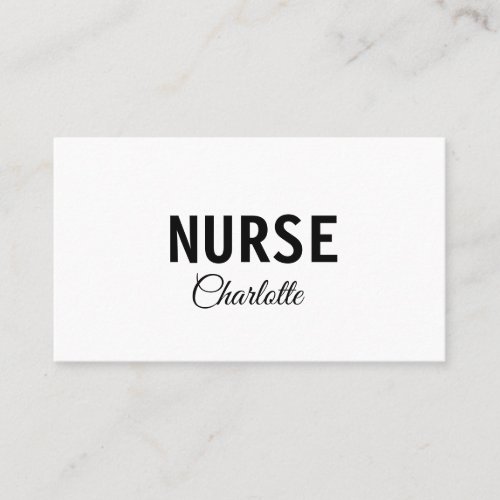 I am nurse medical expert add your name text simpl business card