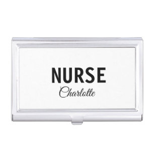 I am nurse medical expert add your name text simpl business card case