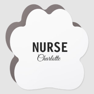 I am nurse medical expert add your name text simpl car magnet