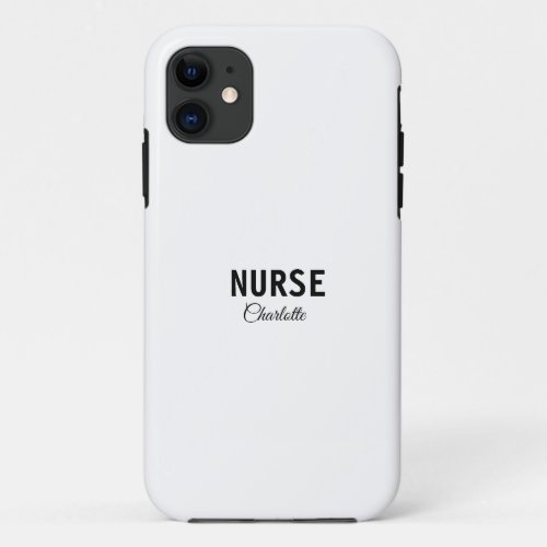 I am nurse medical expert add your name text simpl iPhone 11 case