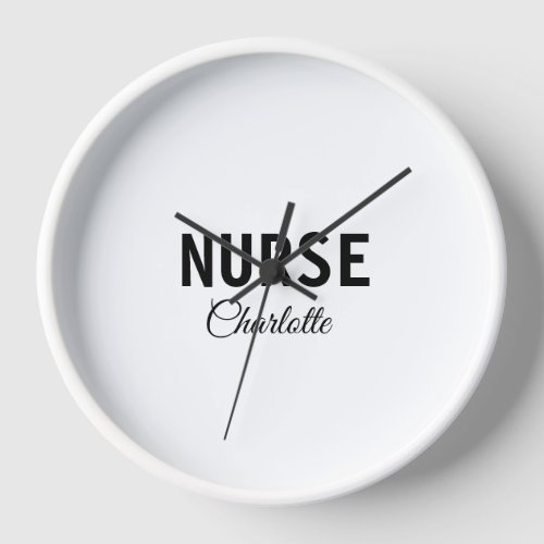 I am nurse medical expert add your name text simpl clock