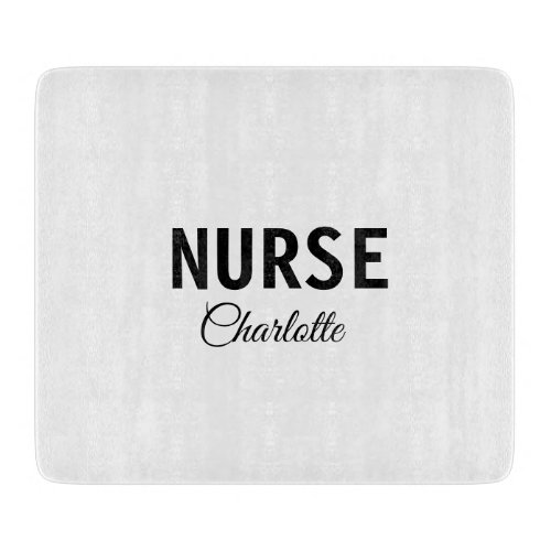 I am nurse medical expert add your name text simpl cutting board