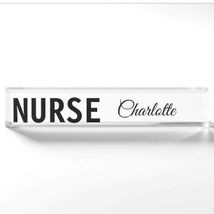 I am nurse medical expert add your name text simpl desk name plate