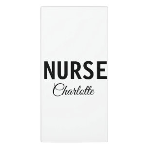 I am nurse medical expert add your name text simpl door sign