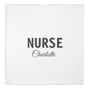 I am nurse medical expert add your name text simpl duvet cover