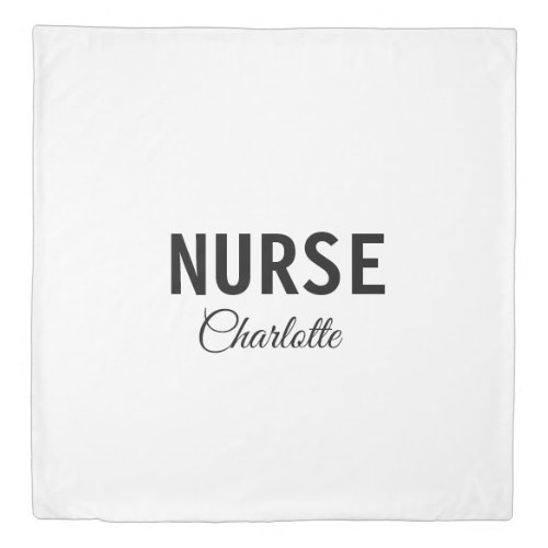 I am nurse medical expert add your name text simpl duvet cover