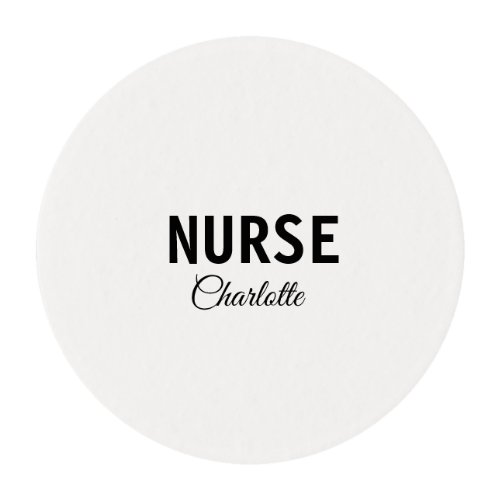 I am nurse medical expert add your name text simpl edible frosting rounds