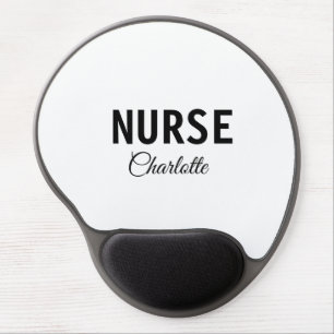 I am nurse medical expert add your name text simpl gel mouse pad