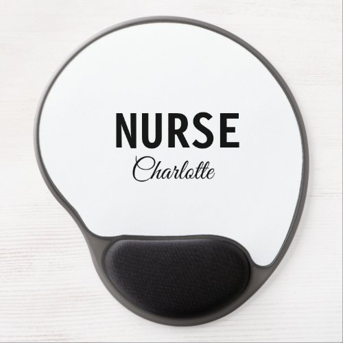 I am nurse medical expert add your name text simpl gel mouse pad