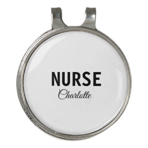 I am nurse medical expert add your name text simpl golf hat clip