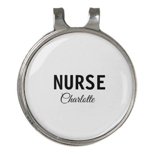 I am nurse medical expert add your name text simpl golf hat clip