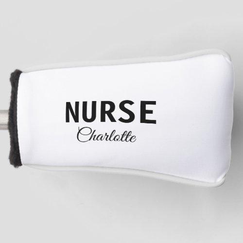 I am nurse medical expert add your name text simpl golf head cover