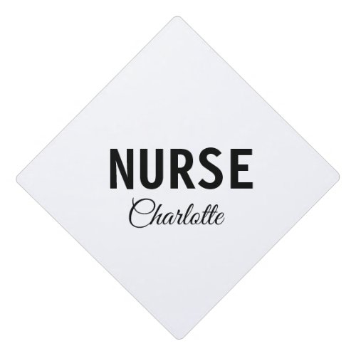 I am nurse medical expert add your name text simpl graduation cap topper