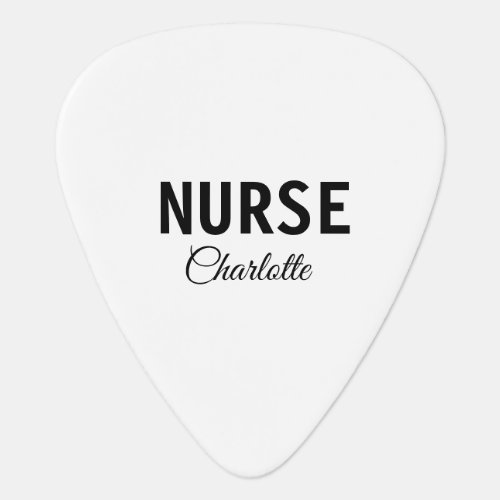 I am nurse medical expert add your name text simpl guitar pick