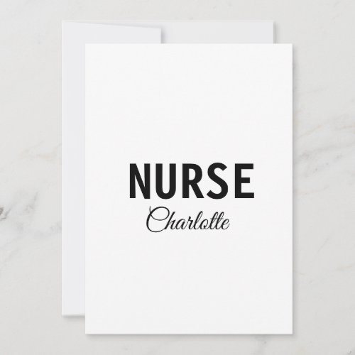 I am nurse medical expert add your name text simpl holiday card