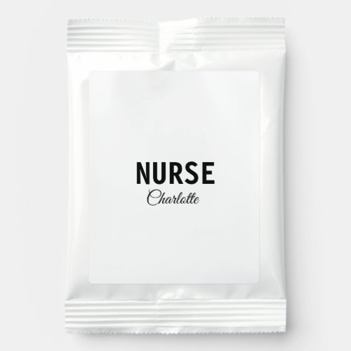 I am nurse medical expert add your name text simpl hot chocolate drink mix
