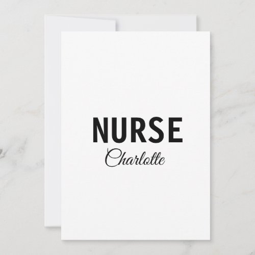 I am nurse medical expert add your name text simpl invitation