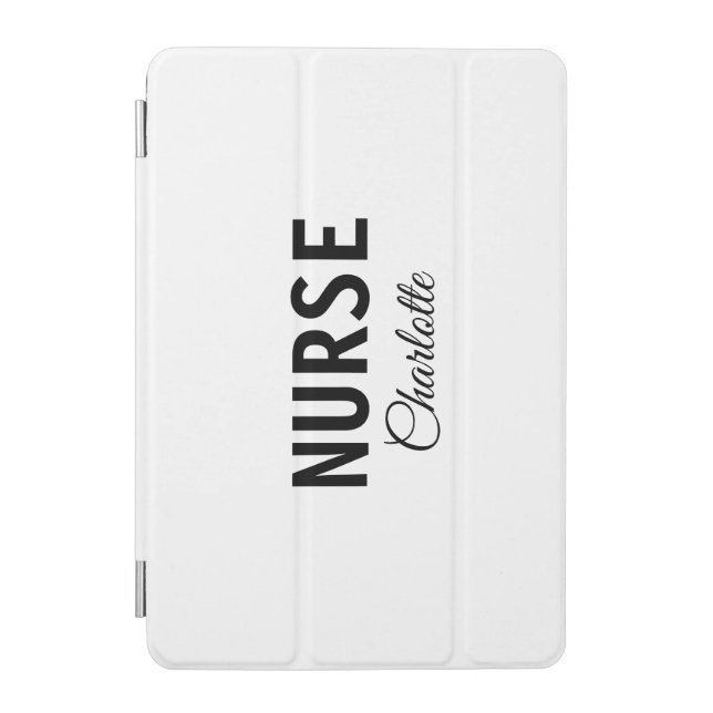 I am nurse medical expert add your name text simpl iPad mini cover (Front)