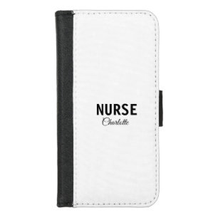 I am nurse medical expert add your name text simpl iPhone 8/7 wallet case