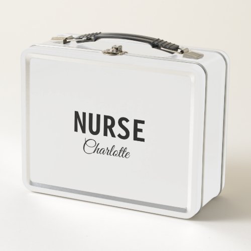 I am nurse medical expert add your name text simpl metal lunch box