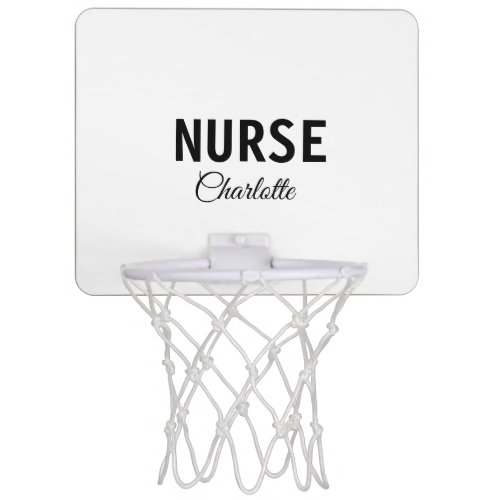 I am nurse medical expert add your name text simpl mini basketball hoop