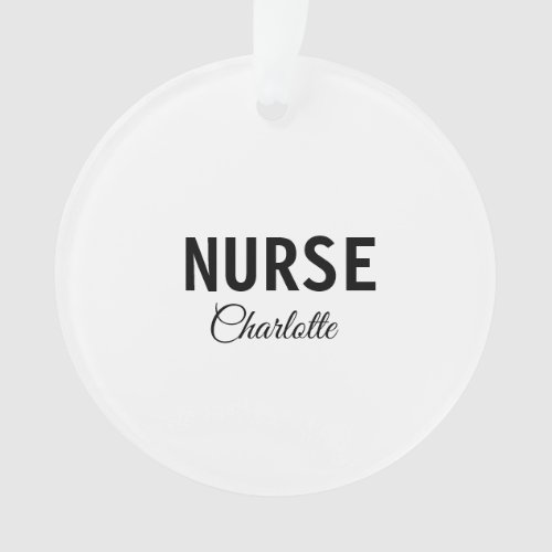 I am nurse medical expert add your name text simpl ornament