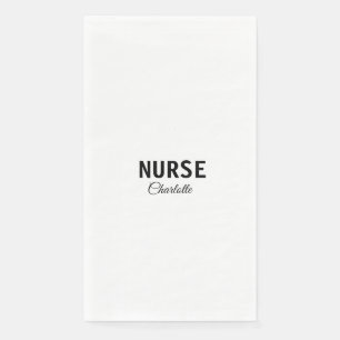 I am nurse medical expert add your name text simpl paper guest towels