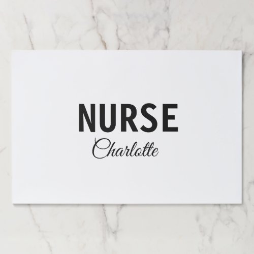 I am nurse medical expert add your name text simpl paper pad