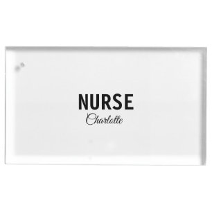 I am nurse medical expert add your name text simpl place card holder