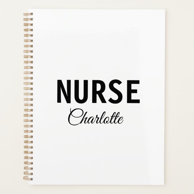 I am nurse medical expert add your name text simpl planner (Front)