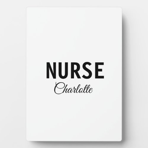 I am nurse medical expert add your name text simpl plaque