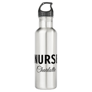 I am nurse medical expert add your name text simpl stainless steel water bottle