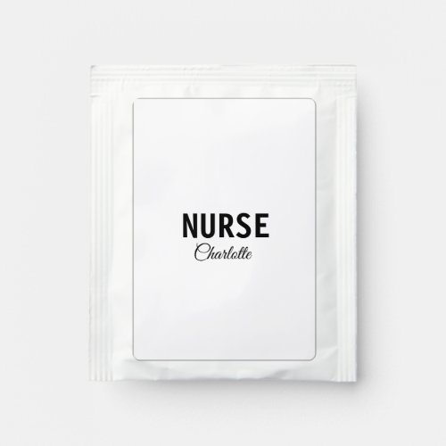 I am nurse medical expert add your name text simpl tea bag drink mix