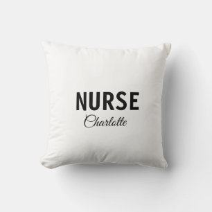 I am nurse medical expert add your name text simpl throw pillow