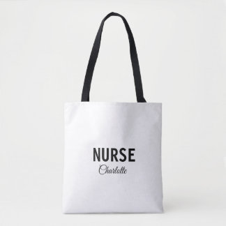 I am nurse medical expert add your name text simpl tote bag