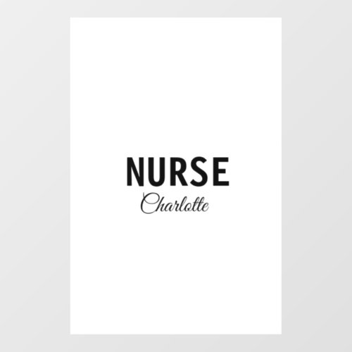 I am nurse medical expert add your name text simpl wall decal 