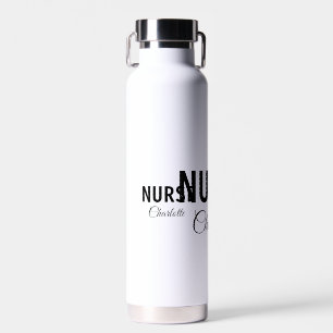 I am nurse medical expert add your name text simpl water bottle
