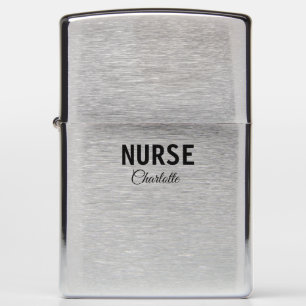 I am nurse medical expert add your name text simpl zippo lighter