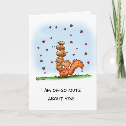 I am nuts about you _ humorous Valentines Day Ca Holiday Card