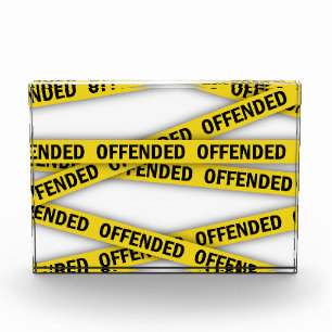 I am offended police tape do not cross acrylic award
