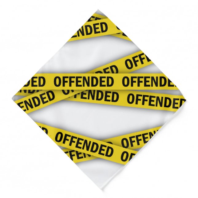 I am offended police tape do not cross bandana (Front)
