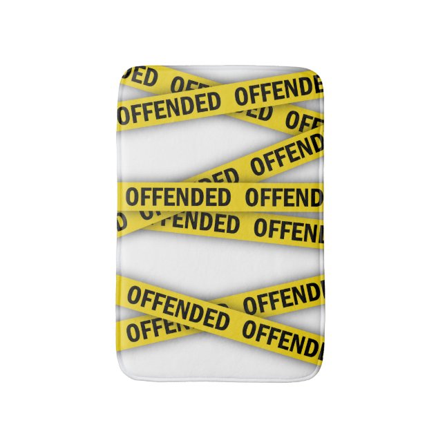I am offended police tape do not cross bath mat (Front Vertical)