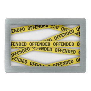 I am offended police tape do not cross belt buckle