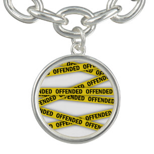 I am offended police tape do not cross bracelet