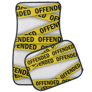 I am offended police tape do not cross car floor mat