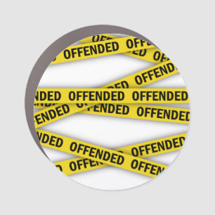 I am offended police tape do not cross car magnet
