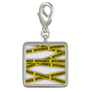 I am offended police tape do not cross charm